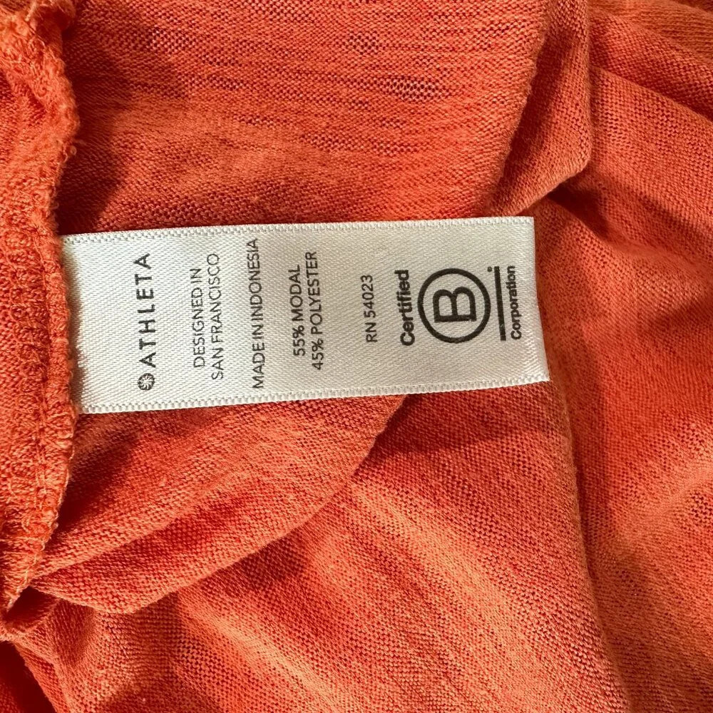 ATHLETA Vibrant Orange Side Vent Tank Top - small - Picture 9 of 9